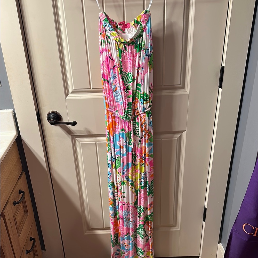 Lilly Pulitzer for Target Pink and Green Maxi Dress